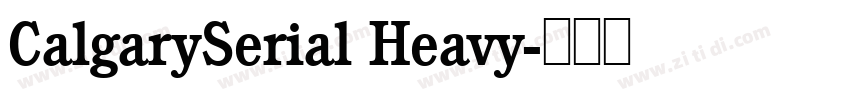 CalgarySerial Heavy字体转换